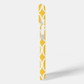 Coques Case-Mate iPhone Monogramme géométrique moderne Jaune et blanc Moti (Verso / Gauche)