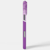 Coques Case-Mate iPhone Monogramme géométrique moderne violet (Verso / Droite)