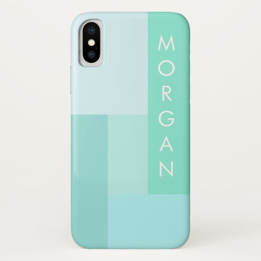 Coques Case-Mate iPhone monogramme géométrique pastel moderne (Dos)