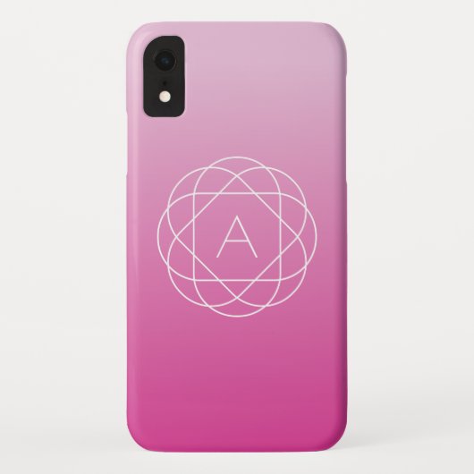 Coques Case-Mate iPhone Monogramme géométrique semblable à une fleur | Omb (Dos)