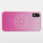 Coques Case-Mate iPhone Monogramme géométrique semblable à une fleur | Omb (Dos (Horizontal))