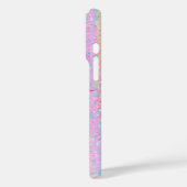 Coques Case-Mate iPhone Monogramme Girl Parties scintillant rose arc-en-ci (Verso / Gauche)
