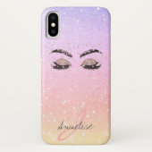 Coques Case-Mate iPhone Monogramme girly parties scintillant iridescente g (Dos)