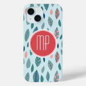 Coques Case-Mate iPhone Monogramme Girly Whimsical Feuille Motif (Verso)