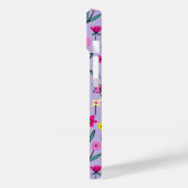 Coques Case-Mate iPhone Monogramme Girly Whimsical Lilac motif floral (Verso / Gauche)