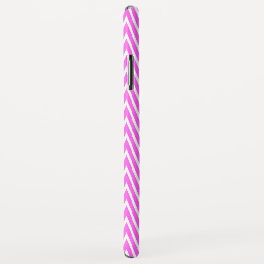 Coques Case-Mate iPhone Monogramme GL Pink Steep Chevron (Dos/Droite)