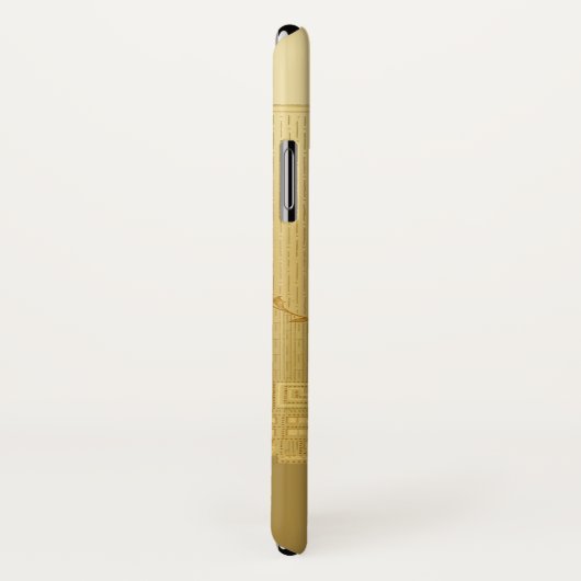 Coques Case-Mate iPhone Monogramme Gold Art déco unique (Dos/Droite)