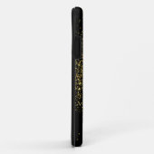 Coques Case-Mate iPhone Monogramme Gold & Black Girl (Dos/Droite)