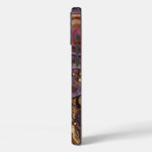 Coques Case-Mate iPhone Monogramme Gold Purple Géode Agate (Verso / Gauche)