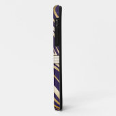 Coques Case-Mate iPhone Monogramme Gold Purple Zebra Motif d'impression (Dos/Gauche)
