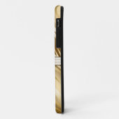 Coques Case-Mate iPhone Monogramme Gold Zebra Motif d'impression (Dos/Gauche)