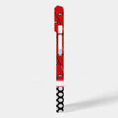 Coques Case-Mate iPhone Monogramme golf motifs rouge noir (Verso / Gauche)
