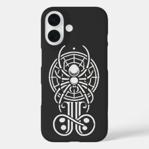 Coques iPhone 16 Monogramme gothique araignée