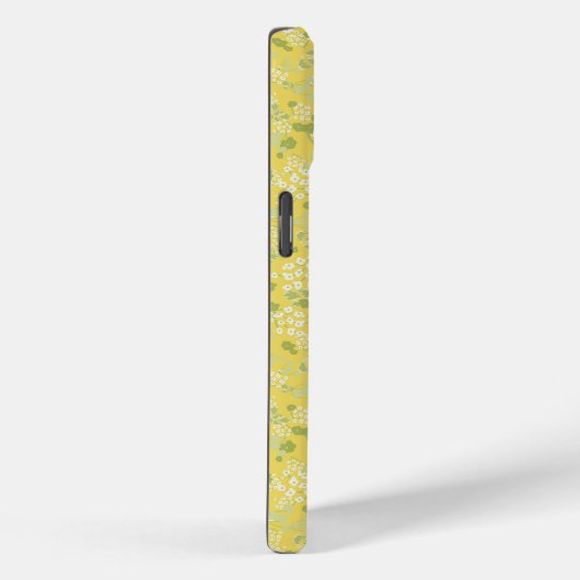 COQUES Case-Mate iPhone MONOGRAMME GRAND-MILIEU X PETITES FLEURS JAUNE (Verso / Droite)