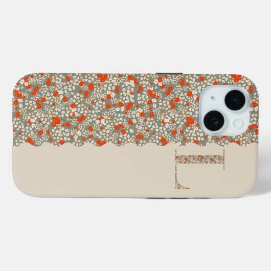 COQUES Case-Mate iPhone MONOGRAMME GRAND-MILLIER L BG FLEURS ROUGES (Verso (horizontal))