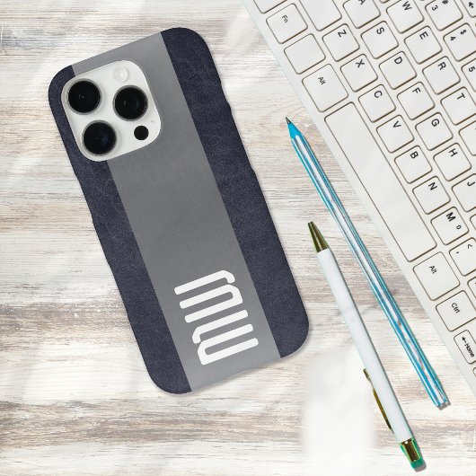 Coques Case-Mate iPhone Monogramme gras en cuir métallisé avec lanière