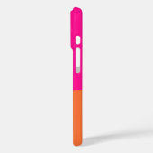 Coques Case-Mate iPhone Monogramme Gras Rose Orange Chaud (Verso / Gauche)
