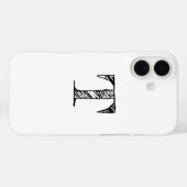 Coques Case-Mate iPhone Monogramme gravé vintage (Verso (horizontal))