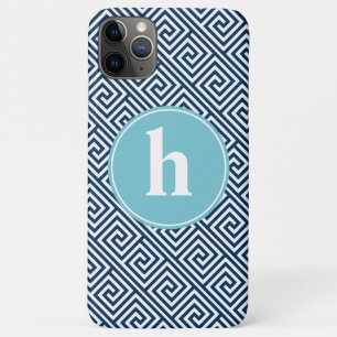 Etui iPhone Case-Mate Monogramme grec bleu de motif principal