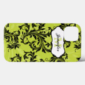 Coques Case-Mate iPhone Monogramme Green Black Scrolls Swirls iPad 2/3/4 (Verso (horizontal))