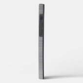 Coques Case-Mate iPhone Monogramme Gris Argent Élégant (Verso / Gauche)