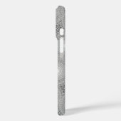 Coques Case-Mate iPhone Monogramme gris cercles motif (Verso / Gauche)