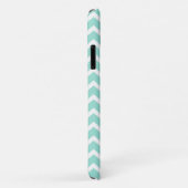 Coques Case-Mate iPhone Monogramme gris de menthe Chevron (Dos/Droite)