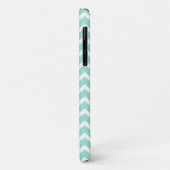 Coques Case-Mate iPhone Monogramme gris de menthe Chevron (Dos/Gauche)