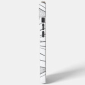 Coques Case-Mate iPhone Monogramme Gris moderne Motif de médaillon de marg (Verso / Gauche)