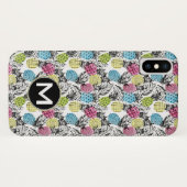 Coques Case-Mate iPhone Monogramme grunge des paumes | d'ananas (Dos (Horizontal))