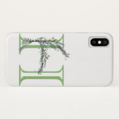 Coques Case-Mate iPhone Monogramme H Lavande Eucalyptus (Dos (Horizontal))