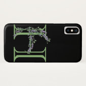 Coques Case-Mate iPhone Monogramme H Lavande Eucalyptus (Dos (Horizontal))
