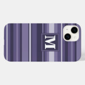 Coques Case-Mate iPhone Monogramme heather violet bandes Coque-Mate iPhone (Verso (horizontal))