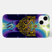 COQUES Case-Mate iPhone MONOGRAMME HYPER VALENTINE/COEUR D'OR EN PURPLE BL (Verso (horizontal))