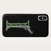 Coques Case-Mate iPhone Monogramme I Lavande Eucalyptus (Dos (Horizontal))