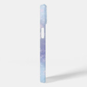 Coques Case-Mate iPhone Monogramme Icicles Snowflakes Bleu pourpre tendanc (Verso / Droite)