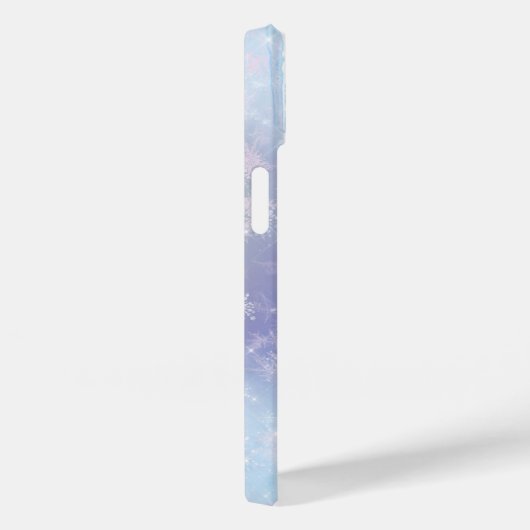 Coques Case-Mate iPhone Monogramme Icicles Snowflakes Bleu pourpre tendanc (Verso / Droite)