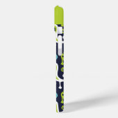 Coques Case-Mate iPhone Monogramme Ikat Paisley Navy et Vert (Verso / Gauche)