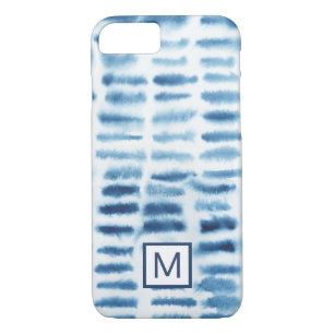 Coque Case-Mate Pour iPhone Monogramme   Impression de l'aquarelle Indigio