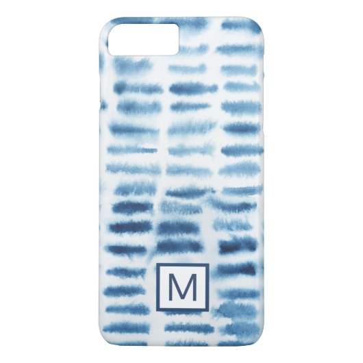 Coques Case-Mate iPhone Monogramme | Impression de l'aquarelle Indigio (Dos)