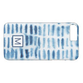 Coques Case-Mate iPhone Monogramme | Impression de l'aquarelle Indigio (Dos (Horizontal))