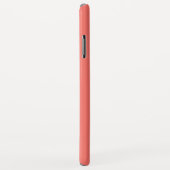 Coques Case-Mate iPhone Monogramme initial | Blanc Sur Le Corail (Dos/Droite)