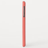 Coques Case-Mate iPhone Monogramme initial | Blanc Sur Le Corail (Dos/Gauche)