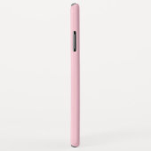 Coques Case-Mate iPhone Monogramme initial | Blanc sur rose clair (Dos/Droite)