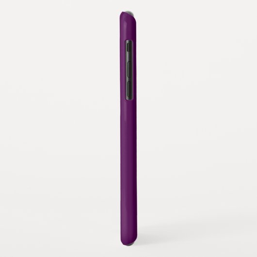 Coques Case-Mate iPhone Monogramme initial | Blanc Sur Violet Profond (Dos/Gauche)