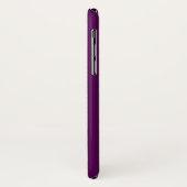 Coques Case-Mate iPhone Monogramme initial | Blanc Sur Violet Profond (Dos/Gauche)