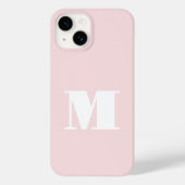 Coques Case-Mate iPhone Monogramme initial Blush rose moderne (Verso)