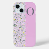COQUES Case-Mate iPhone MONOGRAMME INITIAL DE LILAC PETITES FLEURS (Verso)
