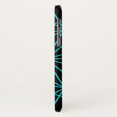 Coques Case-Mate iPhone Monogramme initial | Design géométrique turquoise (Dos/Gauche)