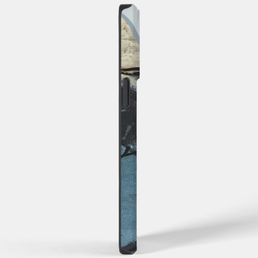 Coques Case-Mate iPhone Monogramme initial en gris Abstrait (Verso / Droite)